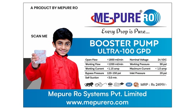 Ultra Booster Pump 100gpd Ultra Booster Pump 100gpd